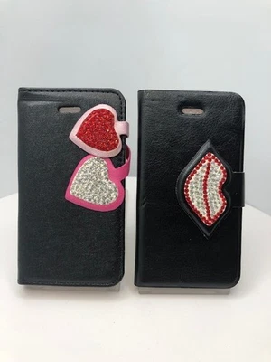 For iPhone 4 / 4S Black Leather Wallet Case cover - Image 1 of 4