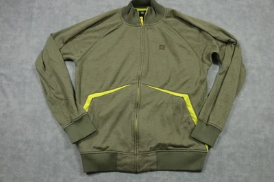 DC Jacket Mens Extra Large Olive Green Full Zip Cotton Yellow Trim Skateboard - Image 1 of 4
