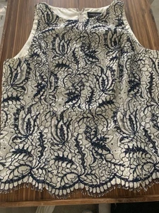 Carmen Marc Valvo Collection Abendtop mit Perlen - Bild 1 von 11