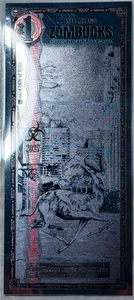 USPC 1 ZOMBUCK 2027 KILLERRAND 1/1000TH OZ PURE SILVER PCGS 70 PPQ SUPREME GEM  - Picture 1 of 7