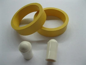2 YELLOW FLIPPER RUBBER RINGS PREMIUM 1-1/2" x 1/2" w/ 2 FREE White Tips - Picture 1 of 1