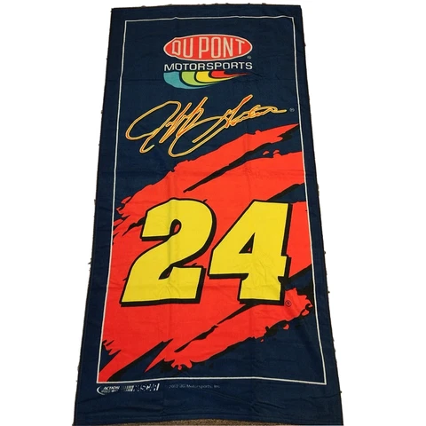 Vtg. 2002 Jeff Gordon #24 Dupont 27x56" Beach Towel Nascar JG Motorsports NIP Cover