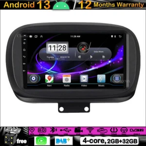 9"Android 13 Car Radio Stereo Carplay GPS SATNavi BT DAB For Fiat 500X 2014-2020 - Picture 1 of 12
