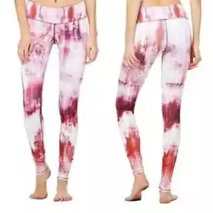 ALO Yoga Desert Sunset Women's Size Small Pink Airbrush Full Length Leggings - Picture 1 of 11