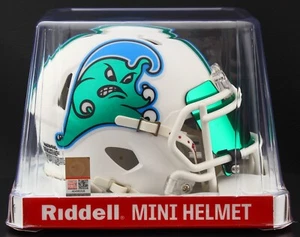 TULANE GREEN WAVE NCAA Riddell SPEED Mini Football Helmet w/ EYE SHIELD VISOR - Picture 1 of 3