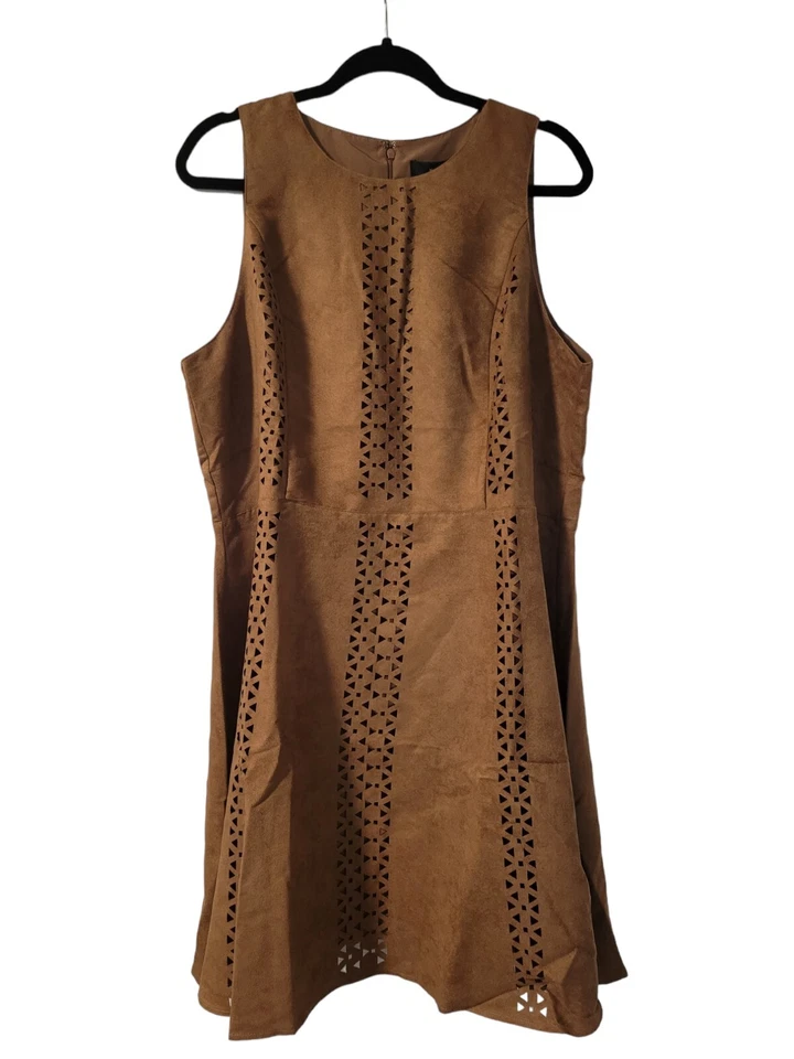 Mossimo Brown Dress Cut Out Adorable Boho Dress Juniors Indian XL