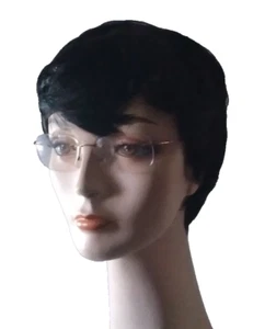 DeeJay II Short Wig stage costumes cosplay black straight layered hair natural - Picture 1 of 22