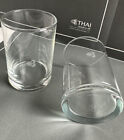 2 Thai Airways  Water Juice Glass  Used In Flight And In Royal Orchid Lounge