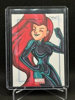 2011 Marvel Universe SketchaFEX Sketch Card - Mary Bellamy - Medusa 1/1 - Image 1 of 2