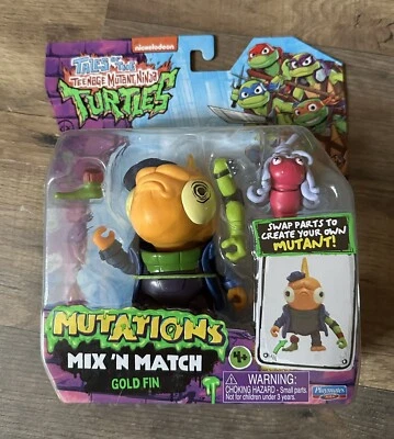 TALES OF THE TEENAGE MUTANT NINJA TURTLES MUTATIONS MIX N MATCH GOLD FIN FIGURE  - Image 1 of 4