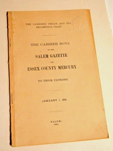 Oliver Wendell Holmes / Trägertraum und der Besenzug 1891 Broschüre - Bild 1 von 3