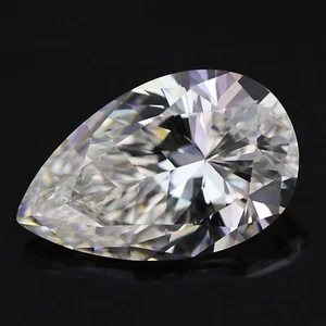 10x14mmWhite G Color Pear Oval Cut Cubic Zirconia Loose Stone Synthetic Gemstone - Picture 1 of 16