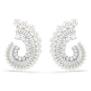 Swarovski Ariana Grande x Swarovski Drop Earrings, Crystal Pearl, Mixed Cuts - Picture 1 of 6
