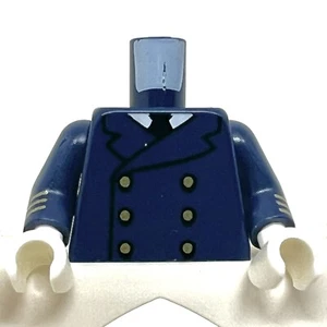 Lego Captain Shirt Körper Torso, blau Admiral Teil Unisex Junge Mädchen Mann Minifigur - Bild 1 von 2