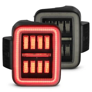 Fit 19-24 Jeep Gladiator JT NOVA-Series Prismatic LED Tail Lights Alpha-Black - Picture 1 of 10