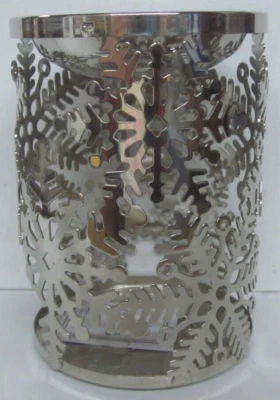 Bath & Body Works Fragancia Aceite Tarta Calentador Metal Plateado Copos de Nieve *ver fotos Foto 1 de 4