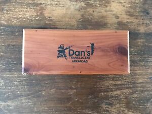 Dan’s Translucent Arkansas Sharpening Stone in Cedar Box With Instructions