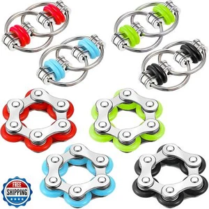 Hicarer 8 Pieces Fidget Toys Set Includes 4 Flippy Roller Chain and 4 Six Rol - Picture 1 of 5