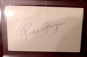 ROLLIE FINGERS MLB HAND SIGNED INDEX CARD CUT SIGNATURE AUTO SLABBED PSA/DNA - Picture 1 of 2