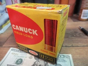 C-I-L CANUCK SHOTGUN SHELL BOX FIELD LOAD PAPER 12 GAUGE EMPTY BOX PLASTIC SHELL - Picture 1 of 9