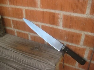 Hoja antigua de 11" de 1900 * J. A. HENCKELS * Cuchillo de chef de carbono ALEMANIA - Imagen 1 de 10