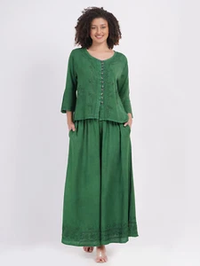 Juego surtido de pantalones para mujer con botones bordados lavados con piedra y pierna ancha lote - Imagen 1 de 10