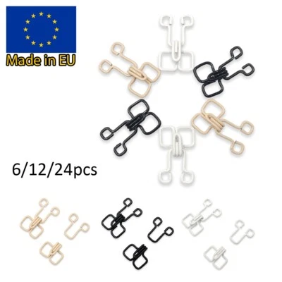 6-12-24 Paar Haken und Ösen Metall Skirt Trouser Hooks Nähzubehör BH Mieder - Bild 1 von 4