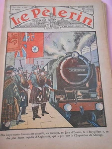 Boys Scouts écossais Gare Royal Scot Train Dessins Print 1934 - Picture 1 of 1