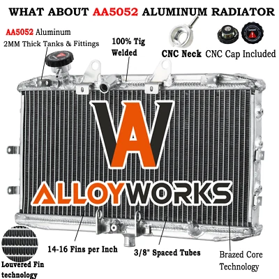 Radiator with Cover Grill Guard For 2004-On Triumph Rocket 3 III 2300 2294CC - Image 1 of 4