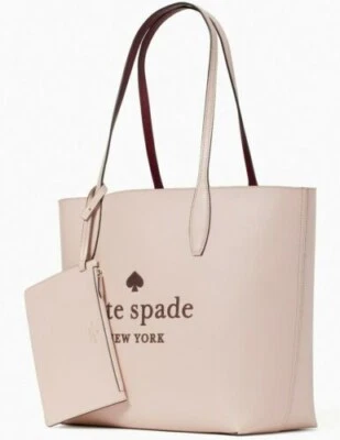 Kate Spade Large Reversible Leather Tote Pink Burgundy K4742  Retail - Image 1 of 4