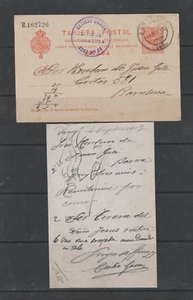 España Entero postal Circulado Zaragoza Barcelona año 1913 (GU-79) - Imagen 1 de 1