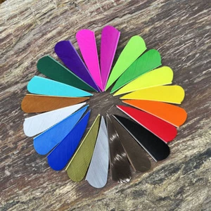 30X 2" Archery Arrow Feathers Natural Fletches Arrow Shaft DIY Target Left Wings - Picture 1 of 74