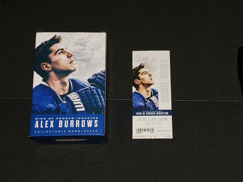 ALEX BURROWS RING OF HONOUR NIGHT AUTOGRAPHED SGA BOBBLEHEAD VANCOUVER CANUCKS Cover