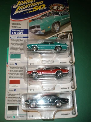 Lot of 3 Johnny Lightning 50 Years Diecast Macon 3 Different Colors (T18) - Image 1 of 3