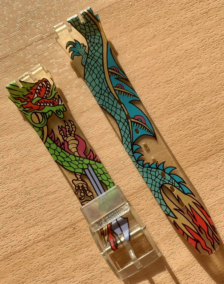 Swatch GG135 Bracelet Green Dragon 17mm Neuf - Photo 1/1