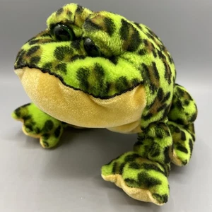 Ganz Webkinz 10” Plush Frog  BullFrog Green Black Spots Stuffed Animal NO CODE - Picture 1 of 8