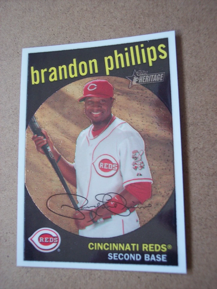 2008 Topps Heritage Brandon Phillips Chrome SN1959 card #C41 GEM - Image 1 of 2