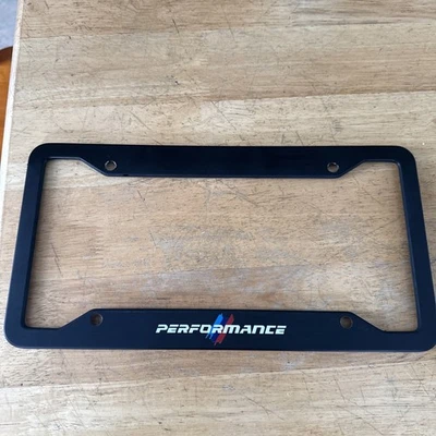 BMW Performance License Plate Frame - Black Metal - M2 M3 M4 M5 328i 340i 440i - Image 1 of 4