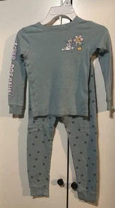Carter's Girl's Peace Sign 100% Snug Fit Cotton Pajama Shirt BL1 Blue Size 6 - Picture 1 of 1