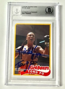Michel Qissi  Tong Po Autographed Kickboxer Set Card BECKETT AUTHENTIC AUTO - Picture 1 of 2
