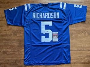 Camiseta deportiva autografiada por Anthony Richardson de los Indianapolis Colts estilo profesional certificado de autenticidad JSA - Imagen 1 de 3