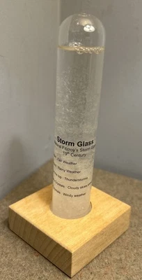 Kikkerland Storm Glass Líquido Tormenta Tormenta Tiempo Barómetro Predictor Foto 1 de 2