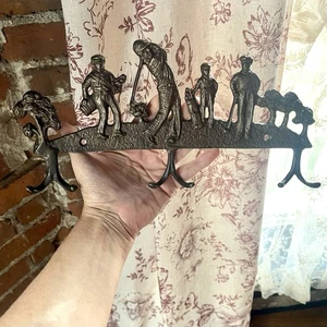 Brass Golf Wall Hooks Decoration Plaque Double Hooks Andrea By Sadek - Picture 1 of 8