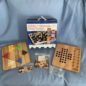 Family 7+ Mancala Game Center 8 giochi da tavolo classici scacchi in legno massello dama - Foto 1 di 22
