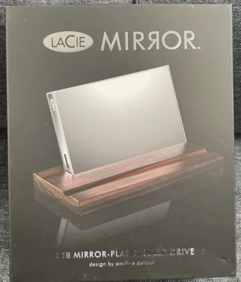LaCie Mirror 1TB Mirror-Plated Hard Drive design by Pauline Deltour Cool RareNew - Image 1 of 4