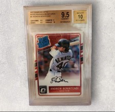 2017 Donruss Optic Rated RC Signatures Andrew Benintendi Rookie AUTO BGS 9.5 GEM