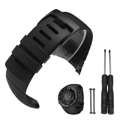 Armband für Suunto Core Uhr Gummi Ersatz Uhrenarmband für SUUNTO CORE All Bla... - Bild 1 von 4