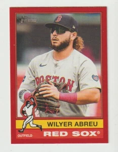 2025 Topps Heritage Red Border #89 WILYER ABREU Boston Red Sox - Picture 1 of 1