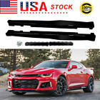 For 2016-22 Chevy Camaro RS SS ZL1 Style Side Skirts Panel Extension Gloss Black