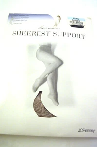 Sheer Caress Pantyhose Seerest Support Size Long Pebble 42 - Picture 1 of 2